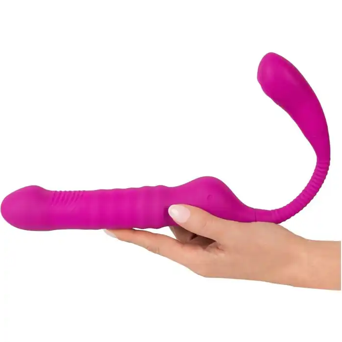 Лиловый вибратор 3 Function Vibrator с функцией фрикций и постукиванием - JAVIDA. Фотография 9.
