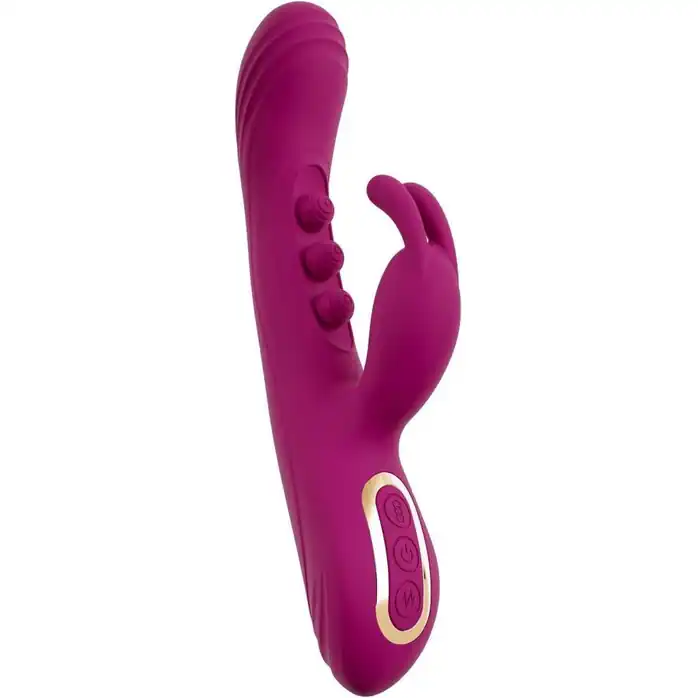 Лиловый вибратор-кролик 2 Function Vibrator Squirting - 22,5 см - JAVIDA