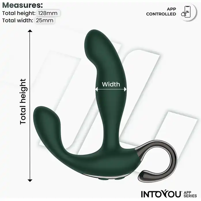 Зеленый вибромассажёр простаты Greeny - 12,8 см. Фотография 4.