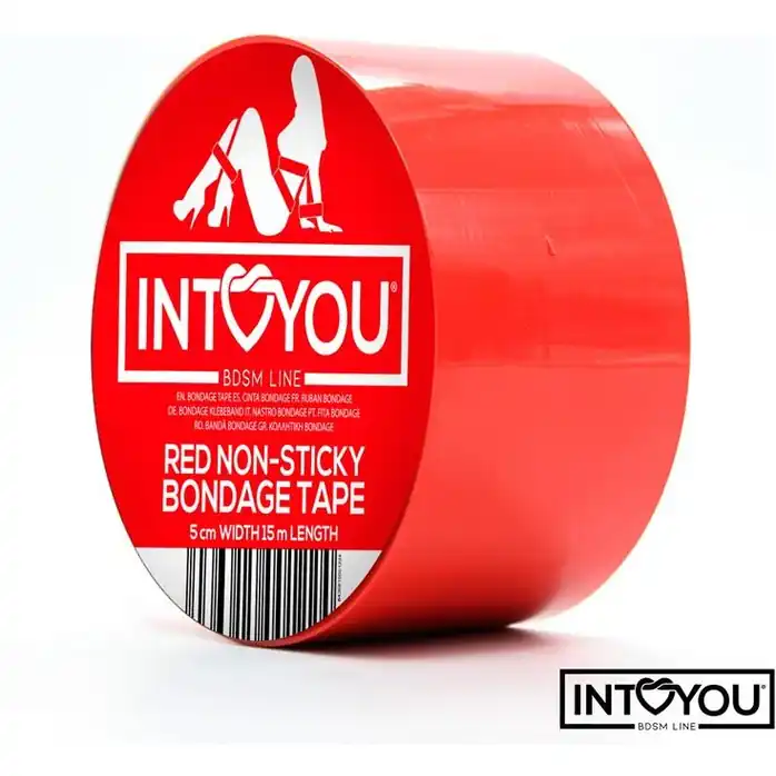 Красный скотч для фиксации Non-Sticky Bondage Tape - 15 м