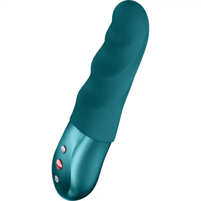 Зеленый вибратор-пульсатор Stronic Petite - 17 см