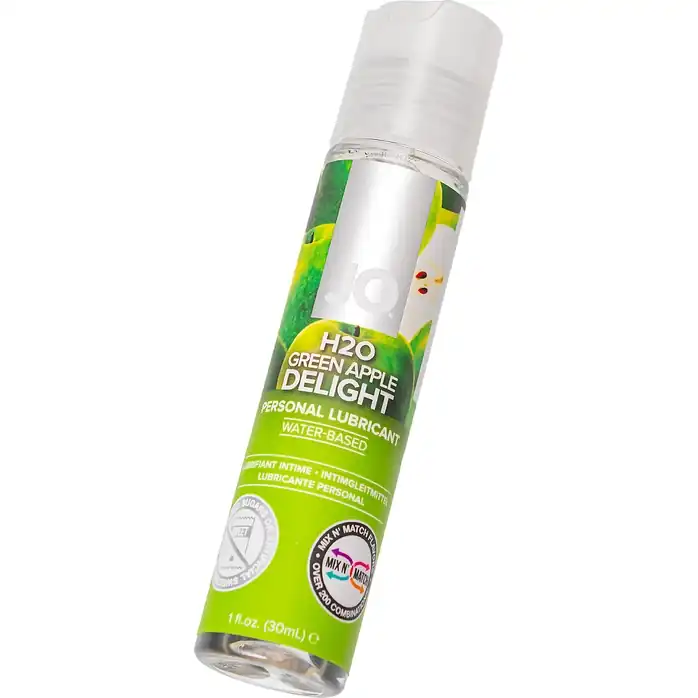 Смазка с ароматом яблока JO Flavored Green Apple H2O - 30 мл - JO H2O Flavors. Фотография 4.