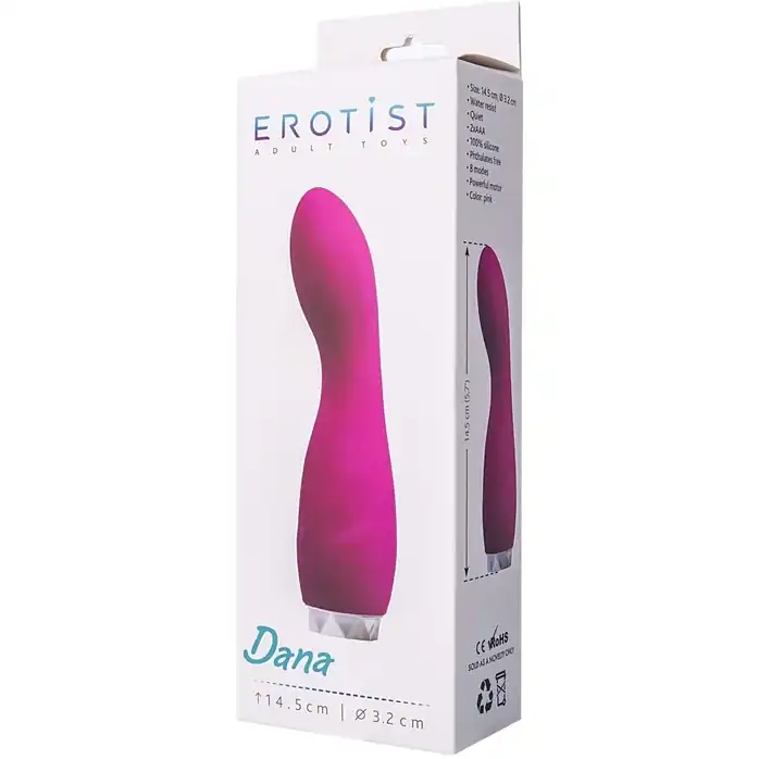 Розовый мини-вибратор Erotist Dana - 14,5 см. Фотография 5.