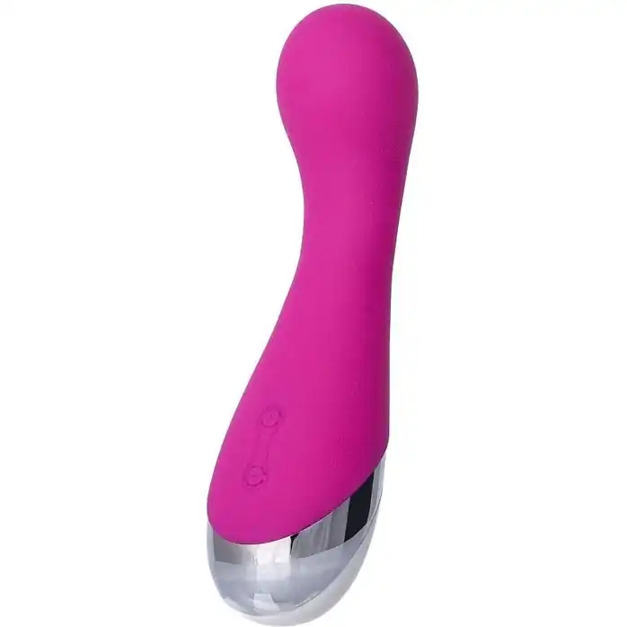 Розовый перезаряжаемый вибратор Erotist с крупной головкой - 15 см