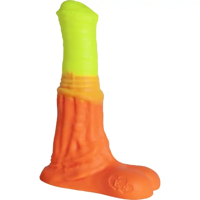 Оранжево-жёлтый фаллоимитатор Пегас Large - 26,5 см