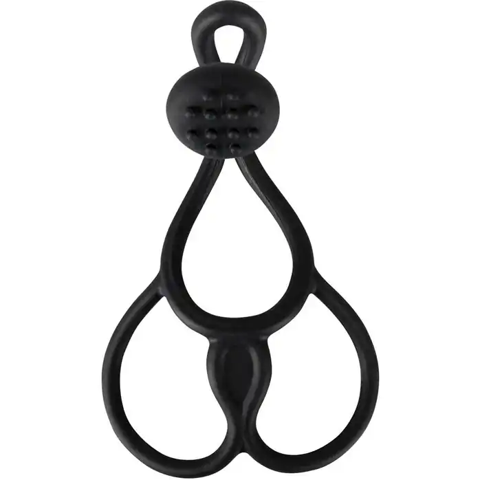 Кoльцо для пениса и мошонки Triple с клиторальным стимулятором - You2Toys