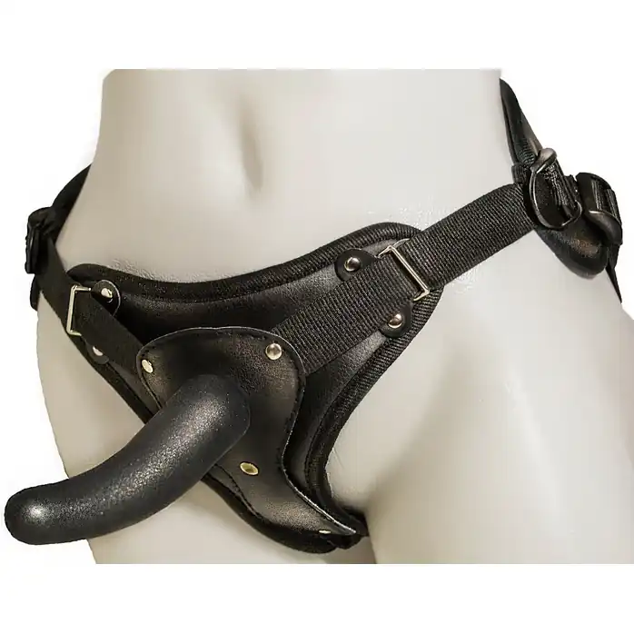 Женский страпон с вагинальной пробкой Woman Strap - 12 см - Для двоих + HARNESS WOMAN STRAP