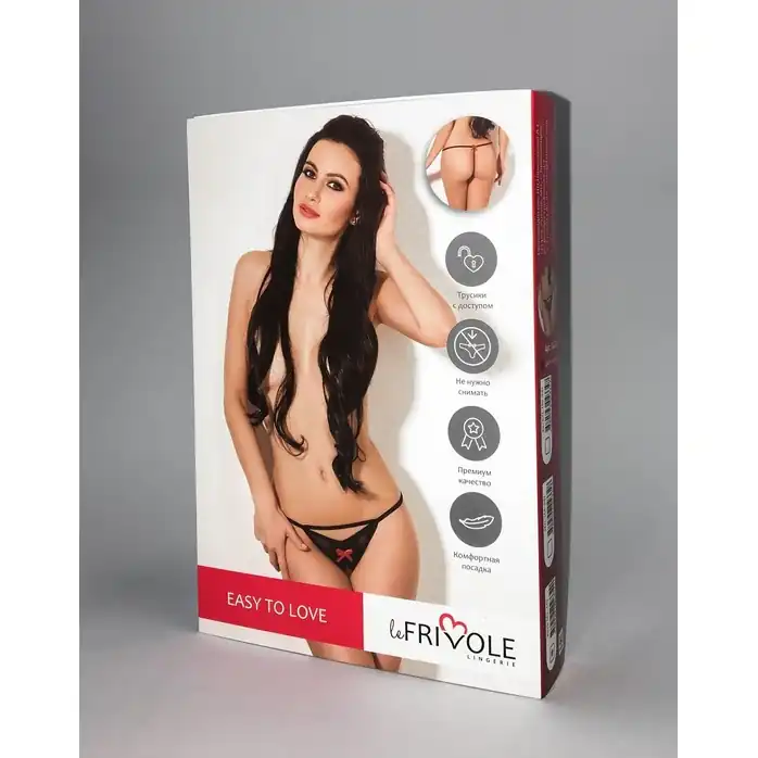 Кокетливые трусики с доступом и красными бантиками - Easy to love. Фотография 3.