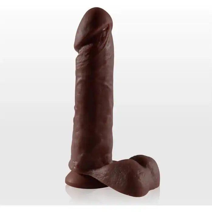 Коричневый фаллоимитатор на присоске Sitabella - 18,9 см - Real Toys Collection
