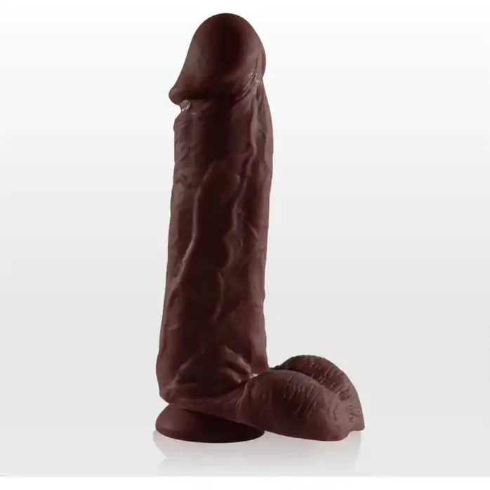 Коричневый фаллоимитатор Sitabella с присоской - 17,8 см - Real Toys Collection