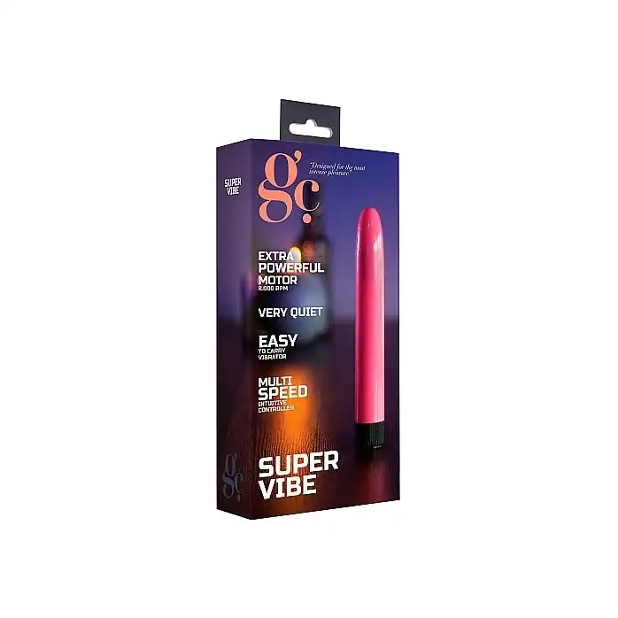 Розовый вибратор Super Vibe - 17,5 см - GC   . Фотография 2.
