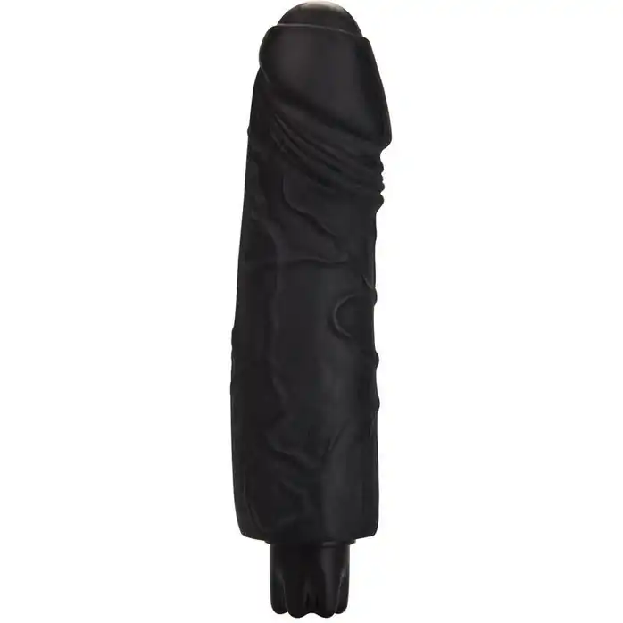 Чёрный вибратор Realistic Skin Vibrator Big - 22 см - Shots Toys