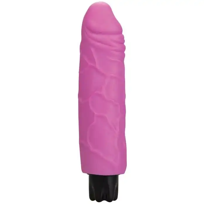 Розовый вибратор Realistic Skin Vibrator Regular - 18,3 см - Shots Toys