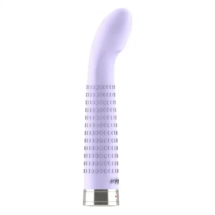 Фиолетовый вибратор с загнутым кончиком Jet - 16,9 см - Retro