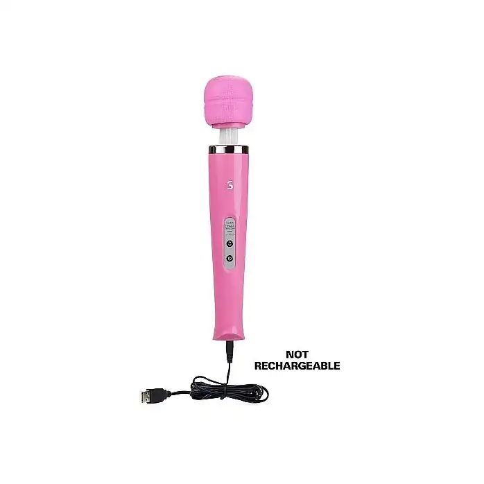 Розовый вибромассажер, работающий от USB, Ultra Twizzle Trigger USB Plug - 31,5 см - Shots Toys