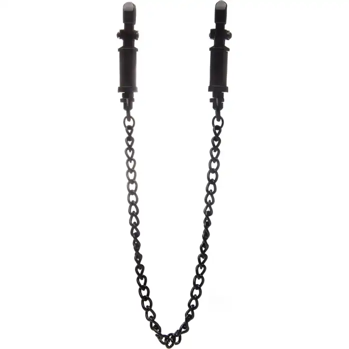 Чёрные зажимы для сосков Vice Nipple Clamps - Ouch!