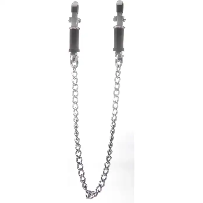 Серебристые зажимы для сосков Vice Nipple Clamps - Ouch!