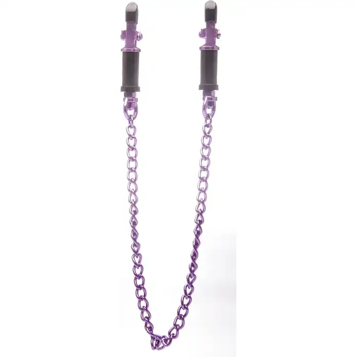 Фиолетовые зажимы для сосков Vice Nipple Clamps - Ouch!