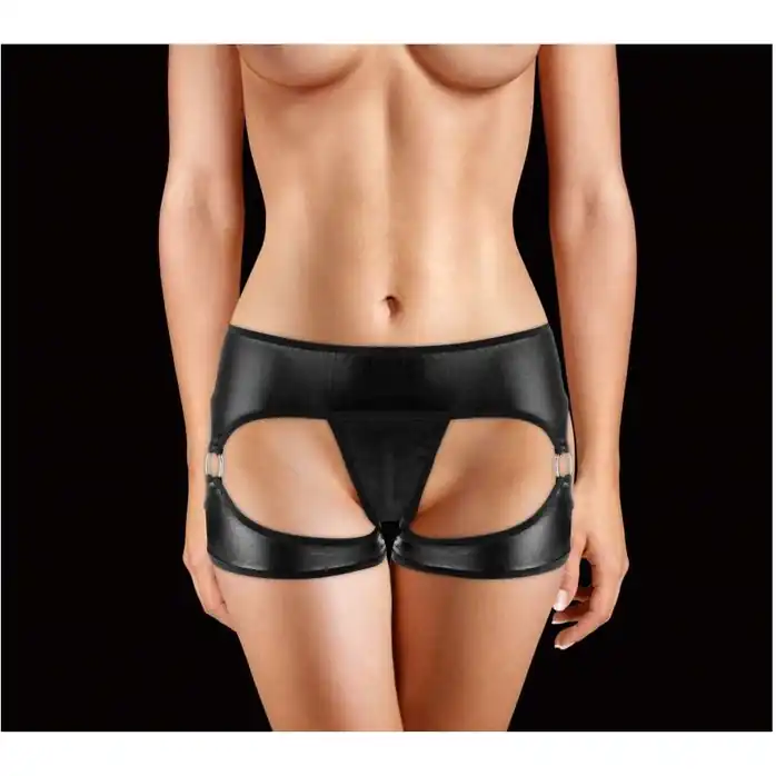 Чёрные трусики с вибрацией Exotic Vibrating Panty - Ouch!