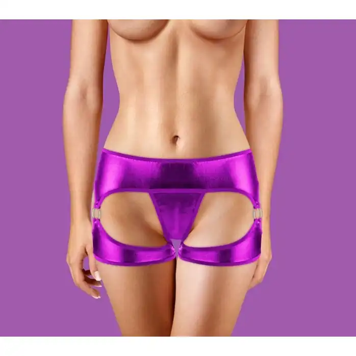 Фиолетовые трусики с вибрацией Exotic Vibrating Panty - Ouch!