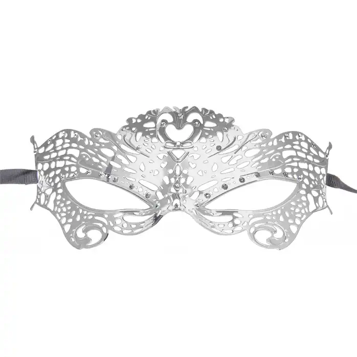 Серебристая металлическая маска Butterfly Masquerade Mask - Ouch!