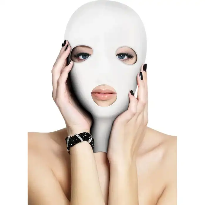 Белая маска на голову с прорезями Subversion Mask - Ouch!