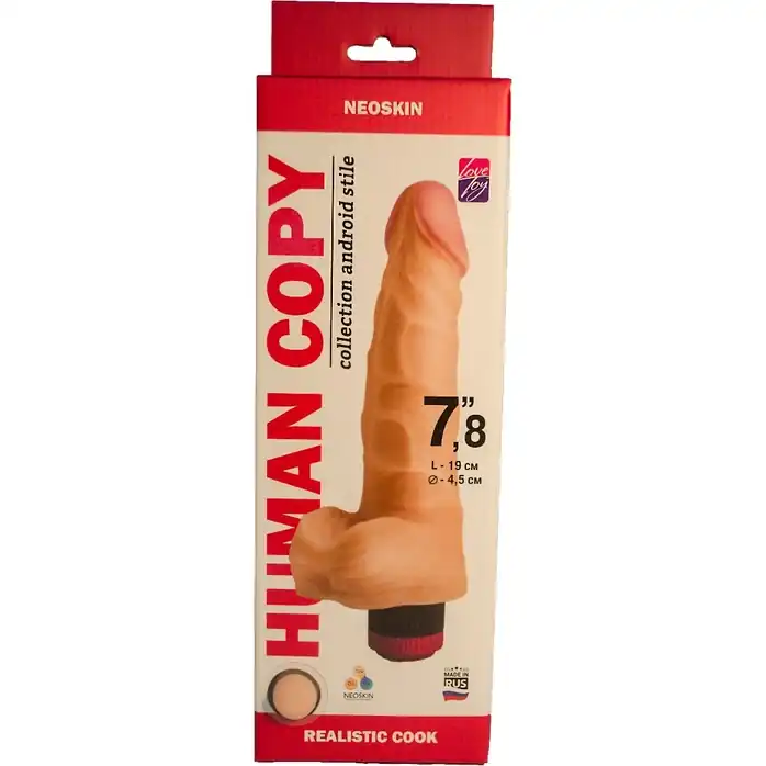Телесный вибромассажёр HUMAN COPY 7,8 - 19 см - HUMAN COPY. Фотография 4.