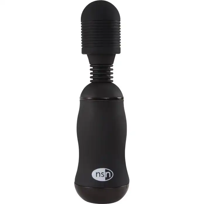 Чёрный вибромассажёр для эрогенных зон BoomBoom Power Wand - 18 см - Power Play