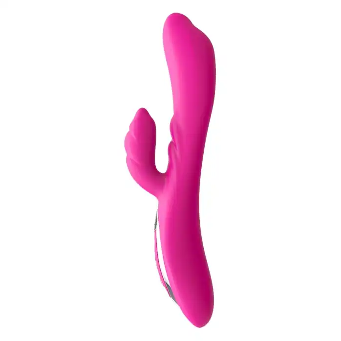 Розовый вибратор Nalone Touch2 с клиторальным стимулятором - 21,8 см. Фотография 4.