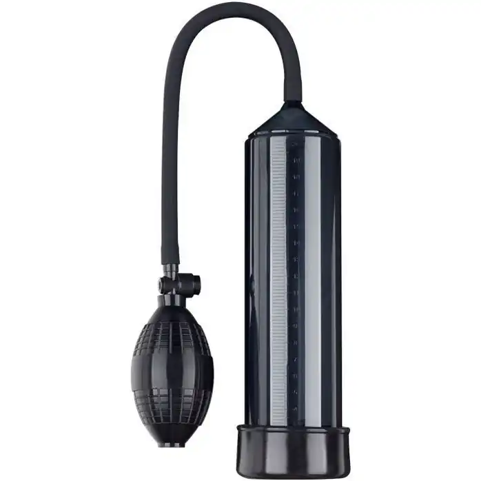 Чёрная вакуумная помпа Eroticon PUMP X1 с грушей