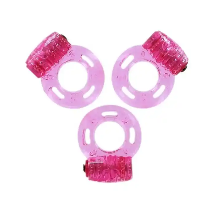Набор из трех виброколец Pleasure Rings Pink