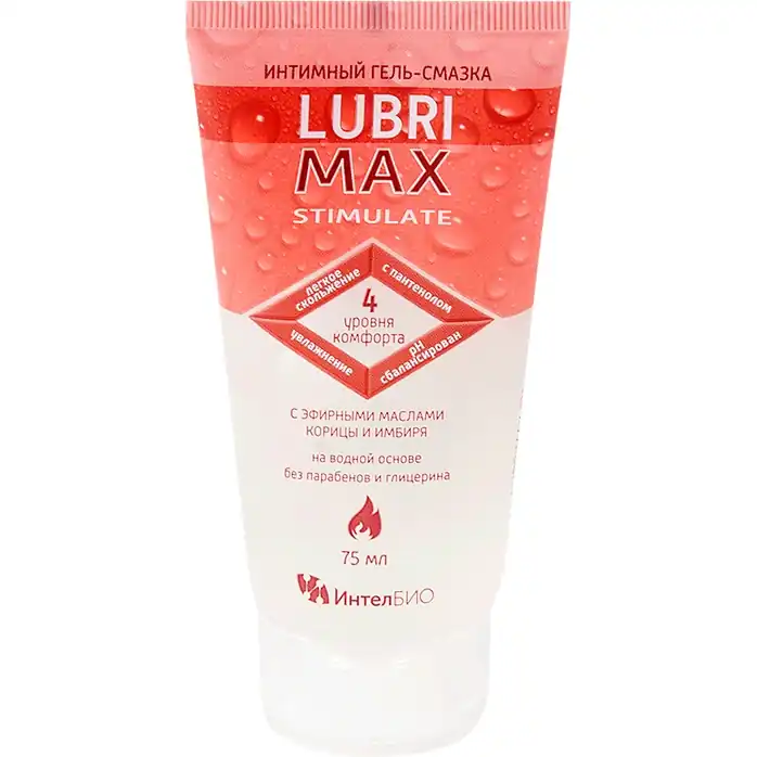 Возбуждающий интимный гель-смазка на водной основе Lubrimax Stimulate - 75 мл