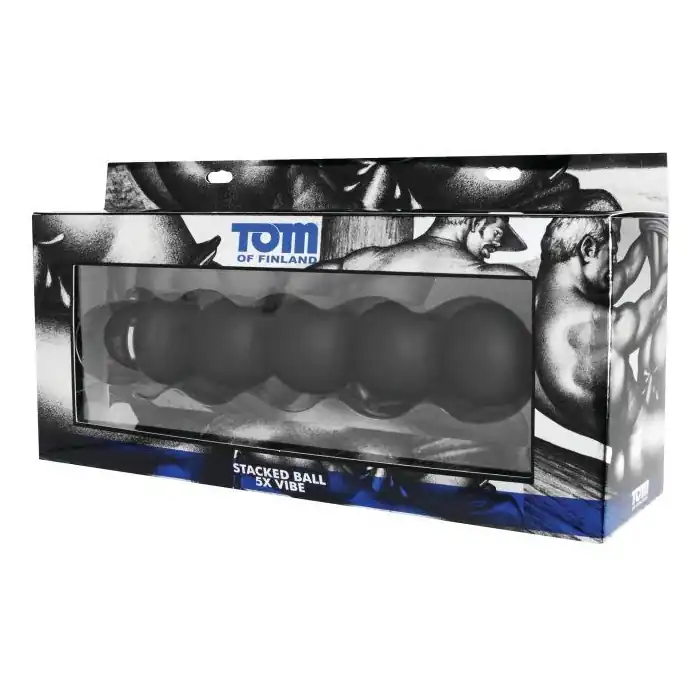 Анальный вибромассажер Tom of Finland Stacked Ball 5 Mode Vibe - 24 см - Tom of Finland. Фотография 2.