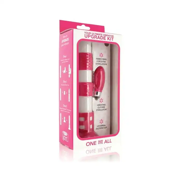Набор розовых насадок на вибратор Vibrator Upgrade Kit. Фотография 2.