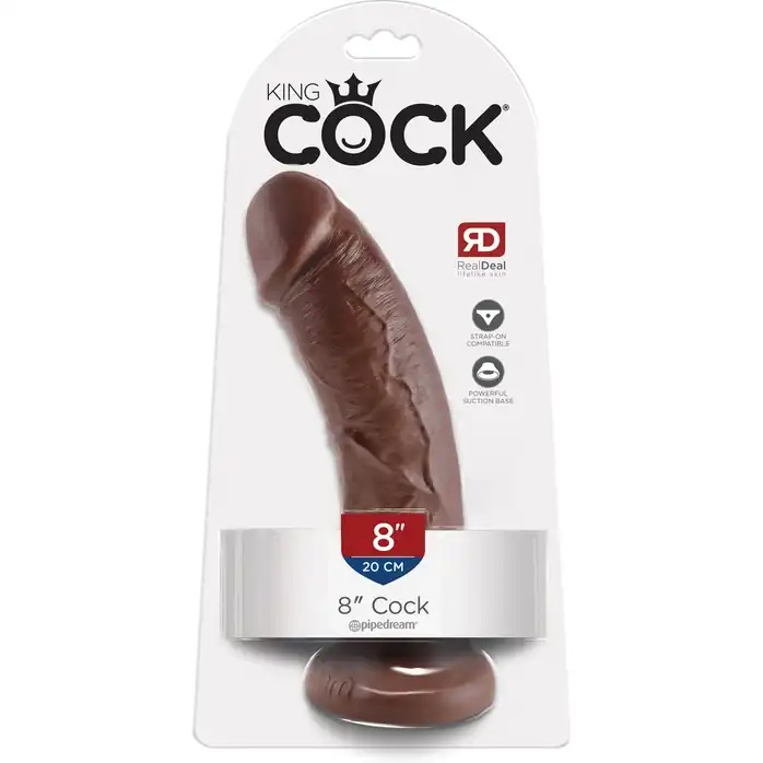 Коричневый фаллоимитатор 8 Cock - 20,3 см - King Cock. Фотография 5.