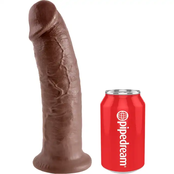 Коричневый фаллос-гигант 10 Cock - 25,4 см - King Cock. Фотография 2.