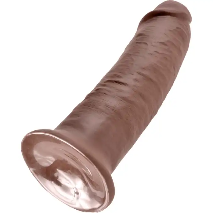 Коричневый фаллос-гигант 10 Cock - 25,4 см - King Cock. Фотография 8.