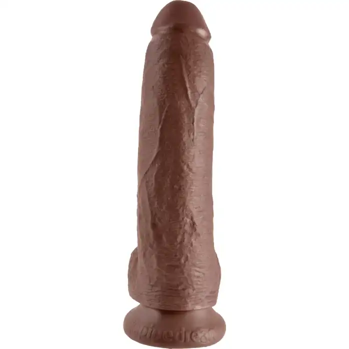 Коричневый фаллоимитатор 9 Cock with Balls - 22,9 см - King Cock. Фотография 6.