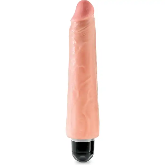 Телесный вибратор-реалистик 9 Vibrating Stiffy - 27,9 см - King Cock