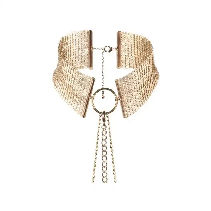 Золотистый ошейник с цепочками Desir Metallique Collar