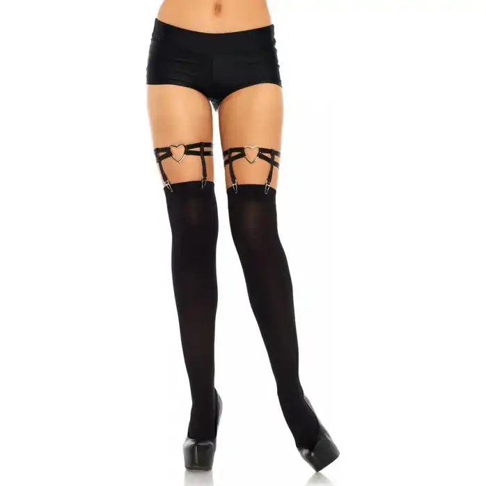Подвязки для чулок с сердечками DUAL STRAP HEART GARTERS