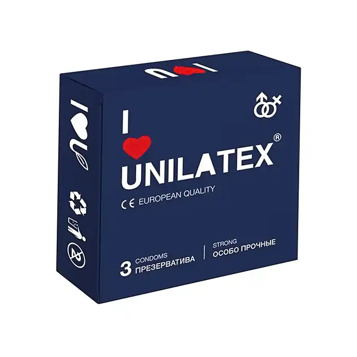 Ультрапрочные презервативы Unilatex Extra Strong - 3 шт