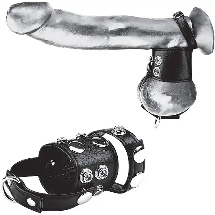 Утяжка на пенис и мошонку Cock Ring With 1.5 Ball Stretcher And Optional Weight Ring