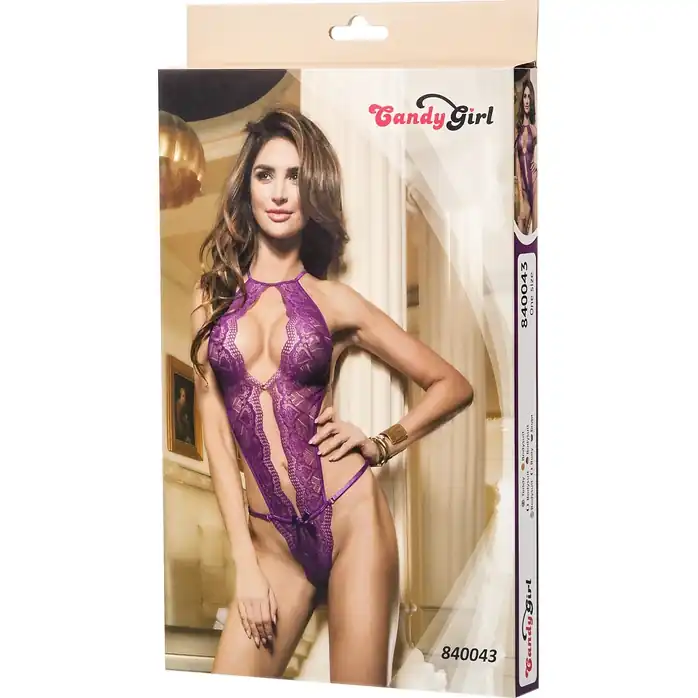 Фиолетовое кружевное боди Candy Girl. Фотография 7.