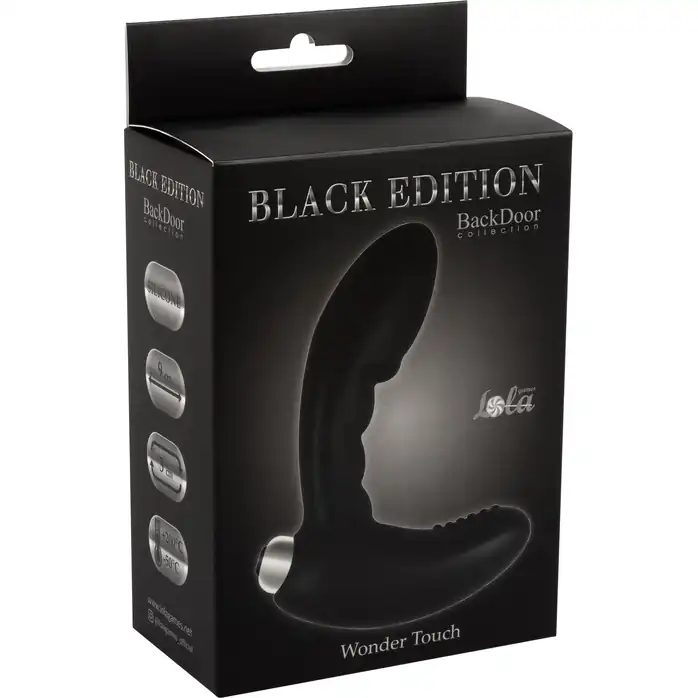 Чёрный стимулятор простаты с вибрацией Wonder Touch - Back Door Collection Black Edition. Фотография 3.