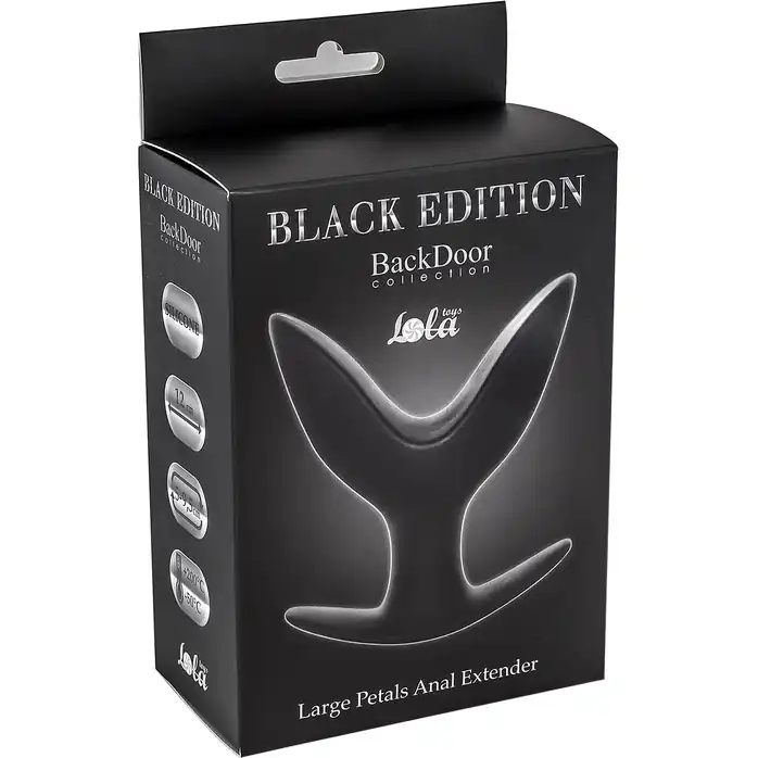 Большой силиконовый анальный эспандер Large Petals Anal Extender - 12,5 см - Back Door Collection Black Edition. Фотография 2.