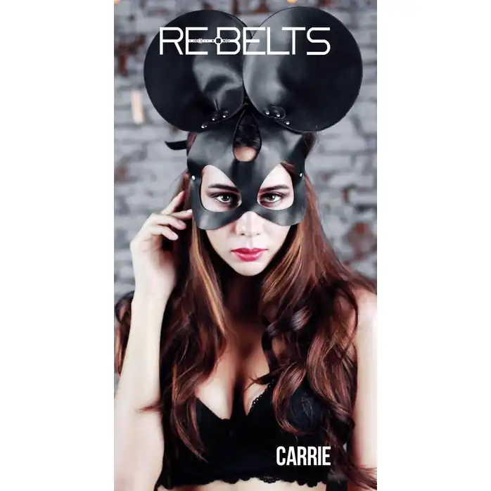 Чёрная маска Carrie Black с круглыми ушками. Фотография 2.