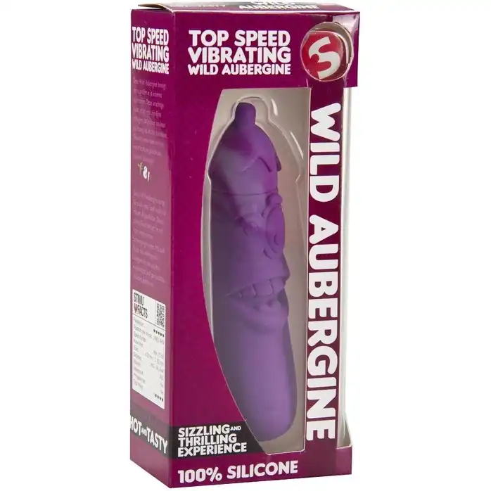 Фиолетовый мини-вибратор Wild Aubergine в виде баклажана - S-line. Фотография 3.