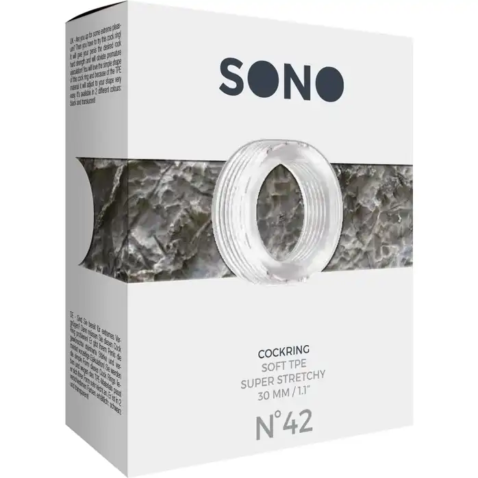 Прозрачное эрекционное кольцо No.42 Cockring - Sono. Фотография 3.