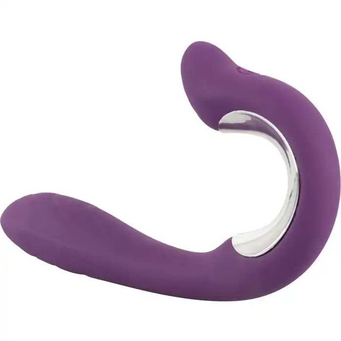 Перезаряжаемый вибратор с клиторальным стимулятором Javida Vibe with Clit Stimulator - 18,5 см - JAVIDA. Фотография 2.